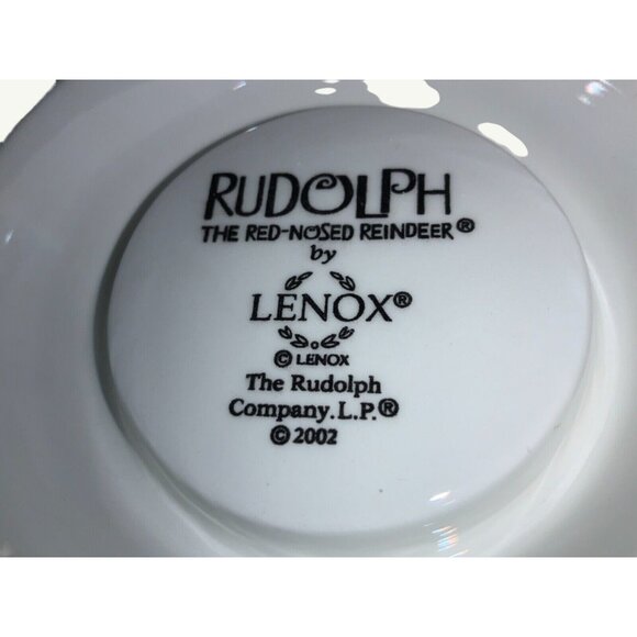Lenox Rudolph Candle Light Holder Ceramic Christmas Decor Featuring Santa & Rein - Picture 12 of 12